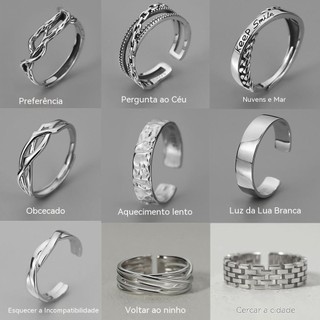 Anel masculino na moda anel único anel de dedo indicador na moda ins anel masculino anel aberto