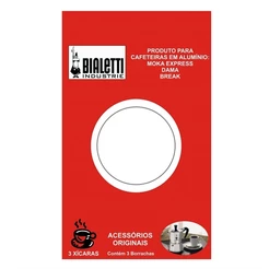 Cartela com 3 Borrachas - Cafeteira 6 Xícaras