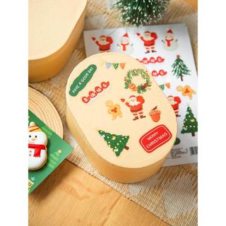 Natal dos desenhos animados presente decoração adesivos adesivo cozimento biscoito bolo embalagem adesivos de vedação et