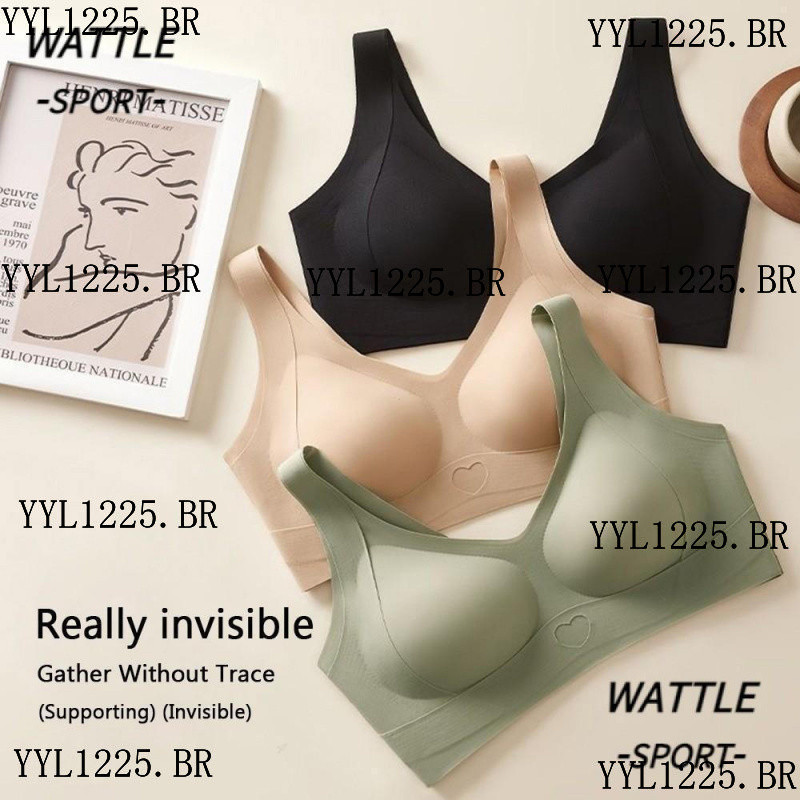 Sutiã WATTLE Sem Fio , Push Up Com Alças Ajustáveis Costura Confortável Anti-Flacidez