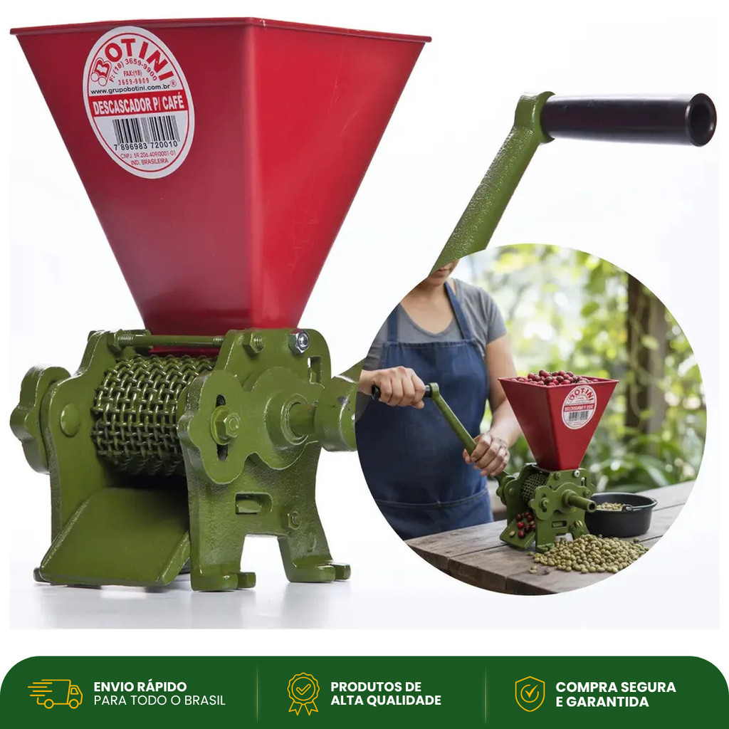 Descascador E Despolpador De Café Manual Botini 30kg/h Ferro Fundido