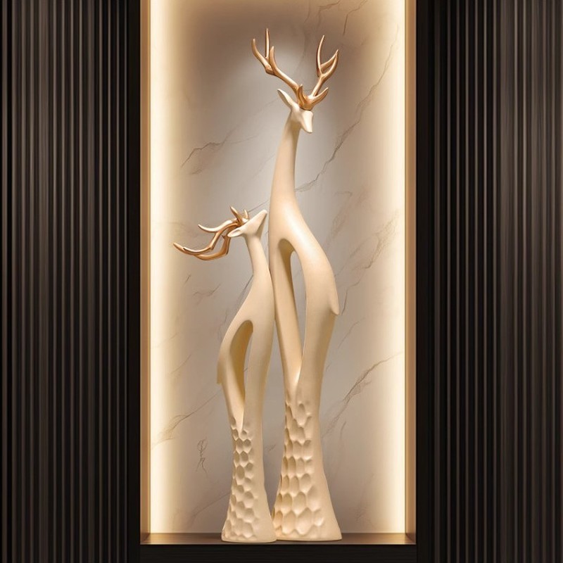 Entrada de entrada magro Vertical alta sorte veados decoração ornamentos high-End nicho sala estar TV gabinete escultura