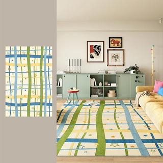 [Novo produto] dopamina cor verificado tapete engrossado sala de estar tapete mesa café casa quarto decoração cobertor p