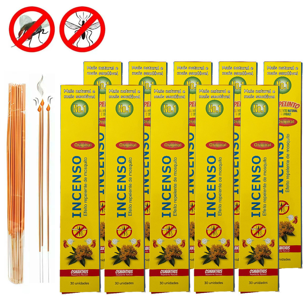 Imagem 300 Palitos Incenso Repelente mata mosquito - Proteção Anti-Insetos, Seguro para Crianças