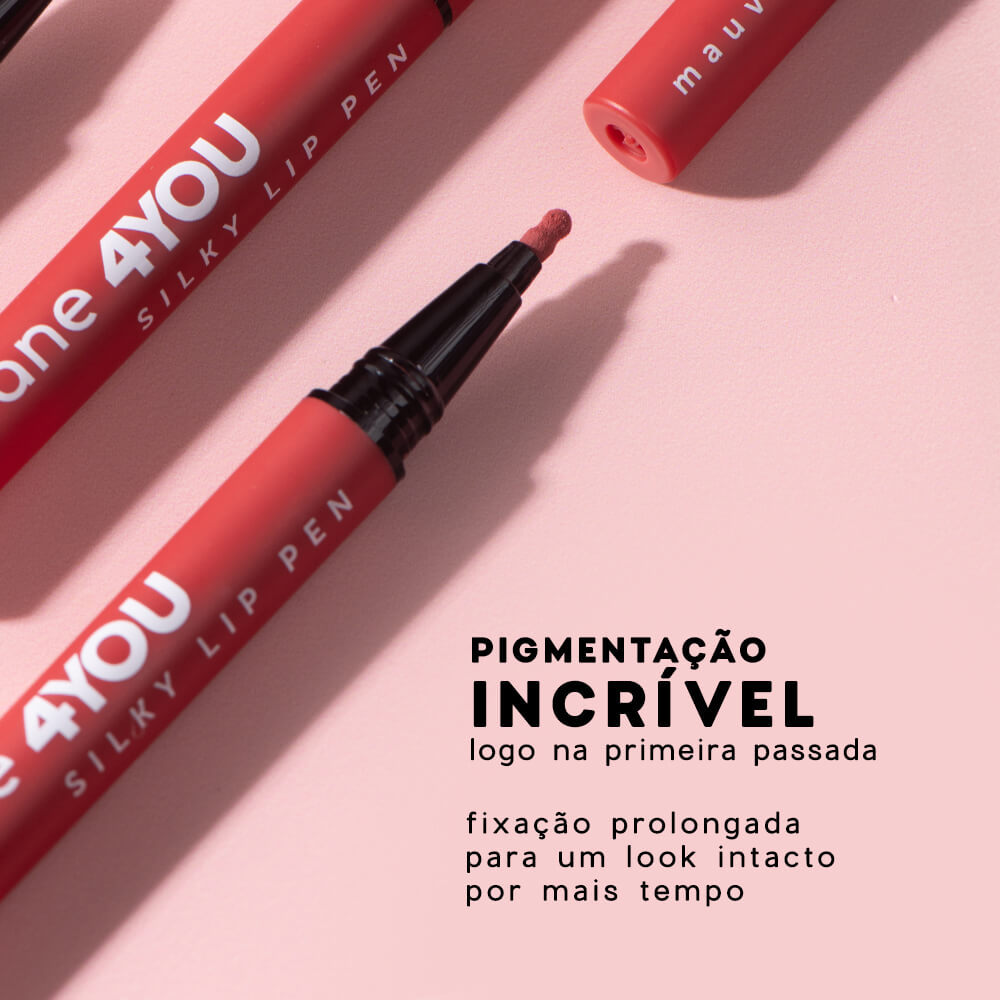 Caneta Batom Nude - Silky Lip Pen Mauve 4you 0,6ml · foto 2