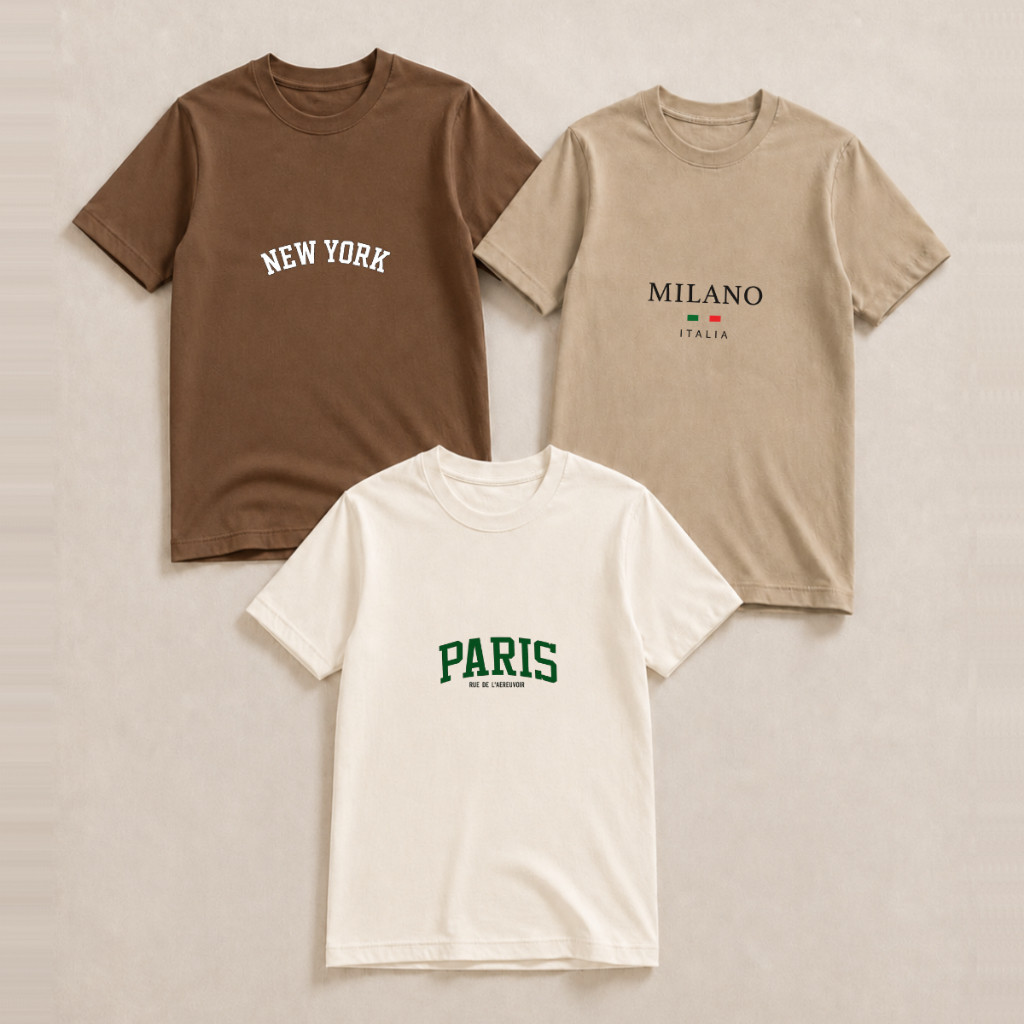 Kit 3 Camisetas Infantis Masculina Menino Básica Manga Curta Roupa Criança Estampa Urbana