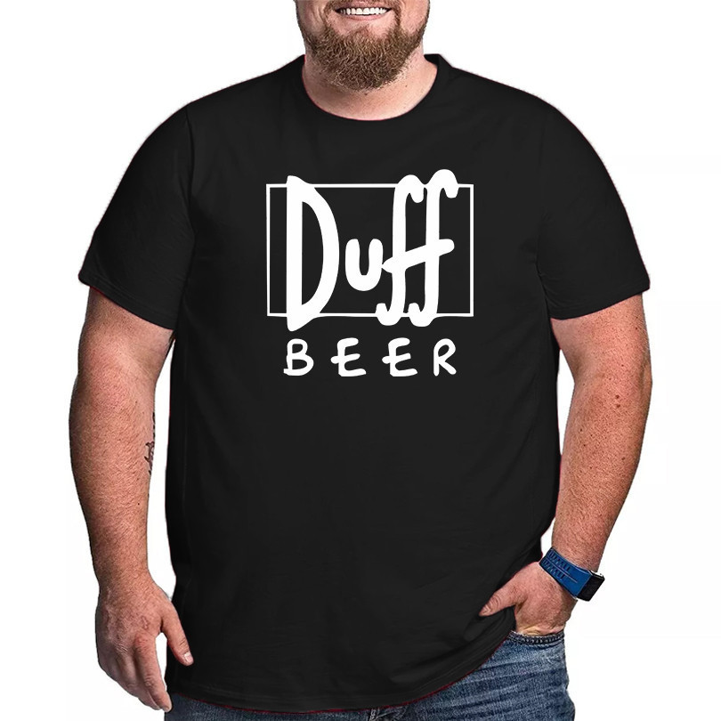 [Camiseta Vintage Masculina Algodão]HYP  Camiseta Duff Beer Plus Size Camisa G1 G2 G3 Tamanho Grande Masculina Estampada