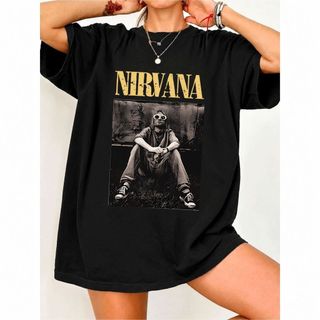 [Camiseta Premium em Algodão Puro] MIA Camiseta Feminina Nirvana Banda de Rock Vintage Algodão