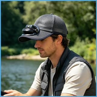 Chapéu De Pesca Com Ventiladores , Sombra De Alívio De Calor De 3 Velocidades , Recarregável Por USB , 600mAh , Sol Sola