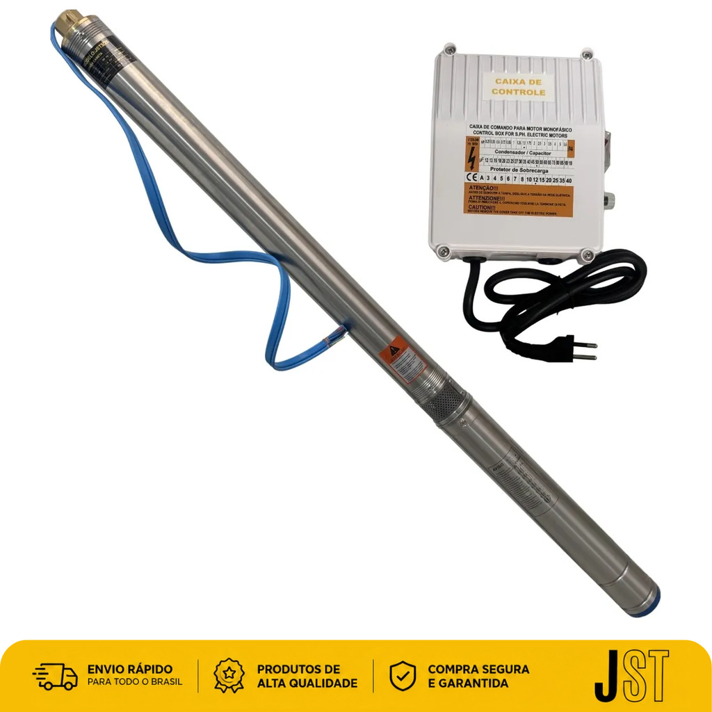 Bomba Submersa Caneta Palito 3" 1,5CV 220V JST JST3/25 25 Estágios 157mca