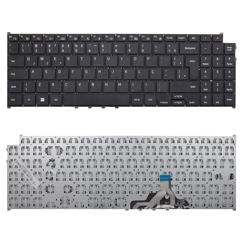 Teclado para Notebook compatível com Samsung Galaxy Book NP550XED-KT2BR ABNT2