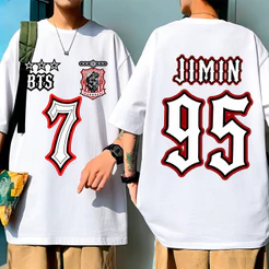 「Mina Hana」Camiseta Unissex BTS Banda Kpop Estampa Temática de Show Confortável Premium Estilosa Linda Casual