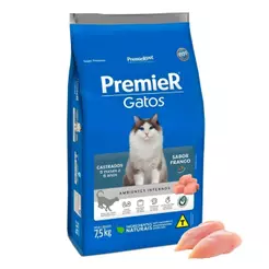 Ração Premier Gatos Castrados 6 Meses A 6 Anos 7,5kg Frango