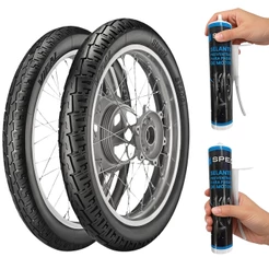 Kit Par Pneu Vipal 90/90-18 + 2.75-18 Moto Cg 150 Titan Fan 125 YBR 125 Titan 125 Factor + 2 Selantes Furo 300 ml Spec