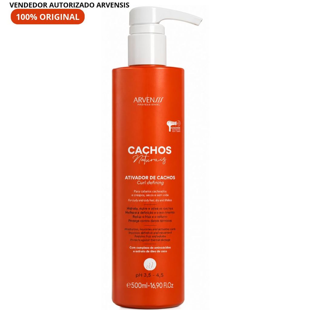 Creme Ativador Cachos Ondulados E Cacheados Arvensis 500ml