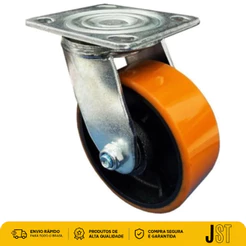 Rodízio Giratório Poliuretano 6 Pol 50mm 480kg JST N840150 Rodas Carga Pesada