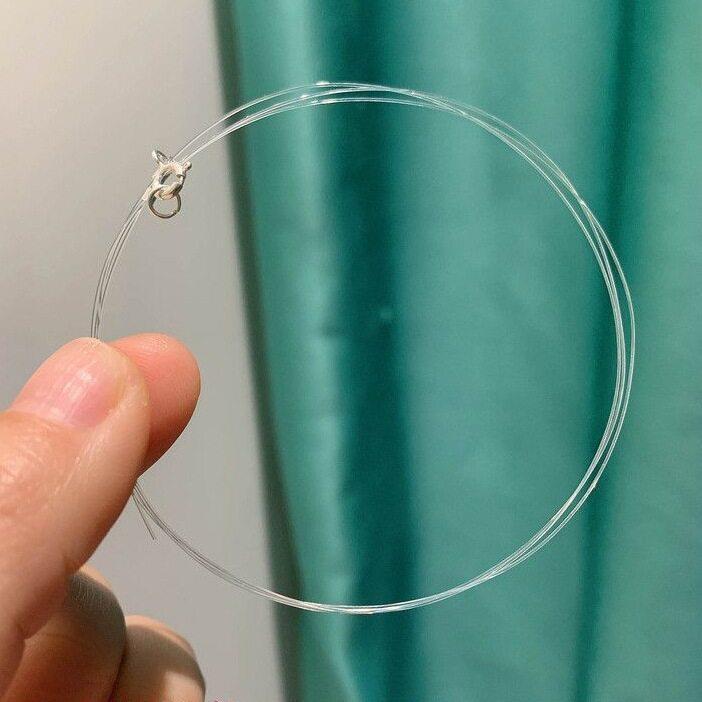 Pulseira pulseira colar feminino linha de pesca Material diy frisado prata pérola artesanal solto grânulo fivela cabeça 