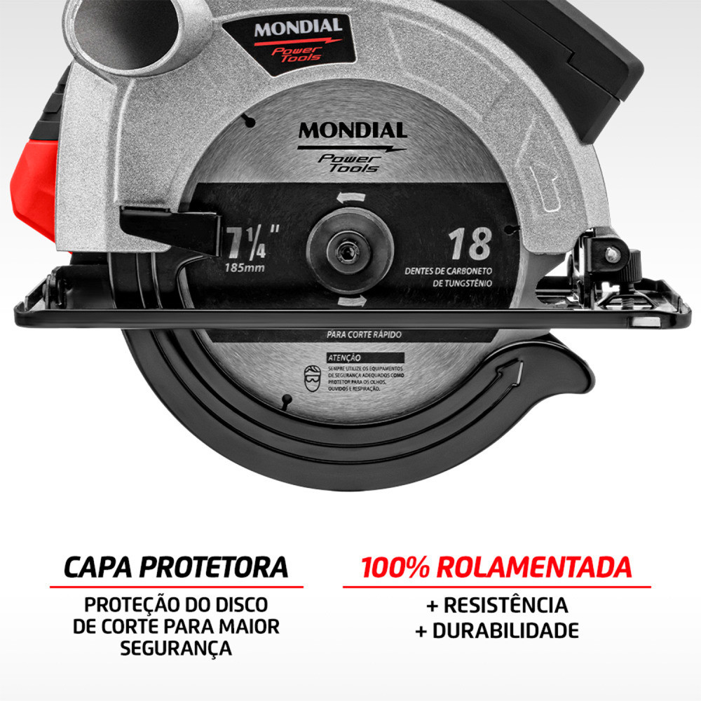 Serra circular para madeira 7.1/4" 1.200 watts - FSC-03 - Mondial · foto 2