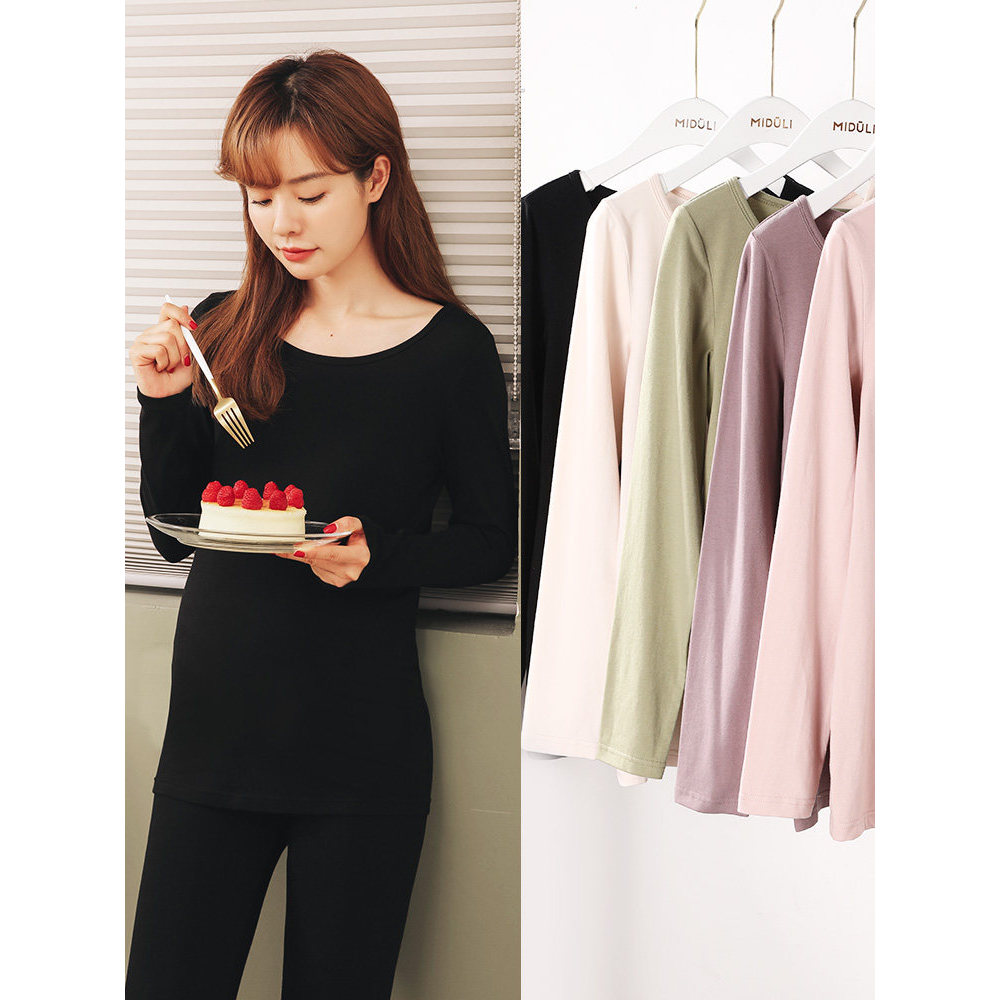 Roupas térmicas para maternidade, roupa íntima para maternidade, roupas de outono para mulheres, Tops para maternidade, 