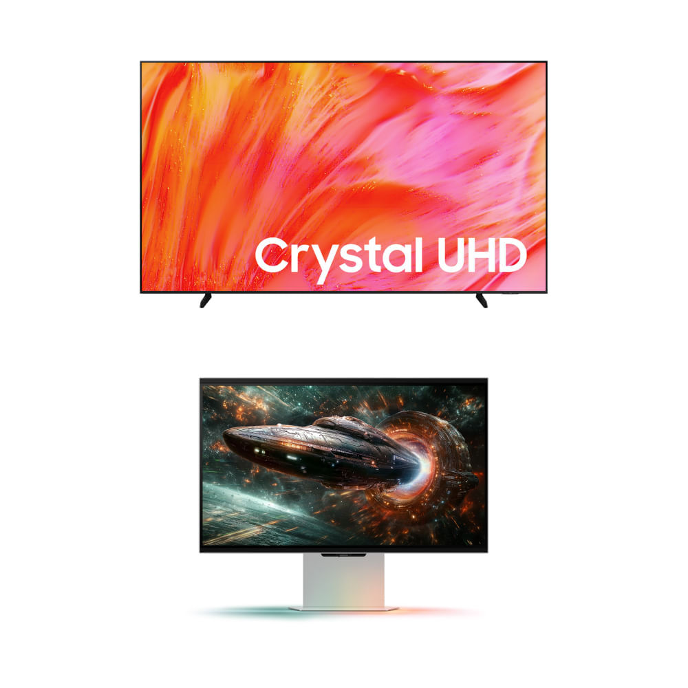 Samsung Smart TV 98" Crystal UHD 4K + Monitor Odyssey 3D 27"