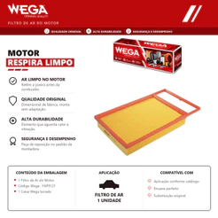 Filtro De Ar Do Motor Fiat Grand Siena Idea Palio Punto Siena Strada E-Torq Flex – Wega Fap9121