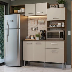 Armário de Cozinha Compacta 196cm Aura Madesa 1