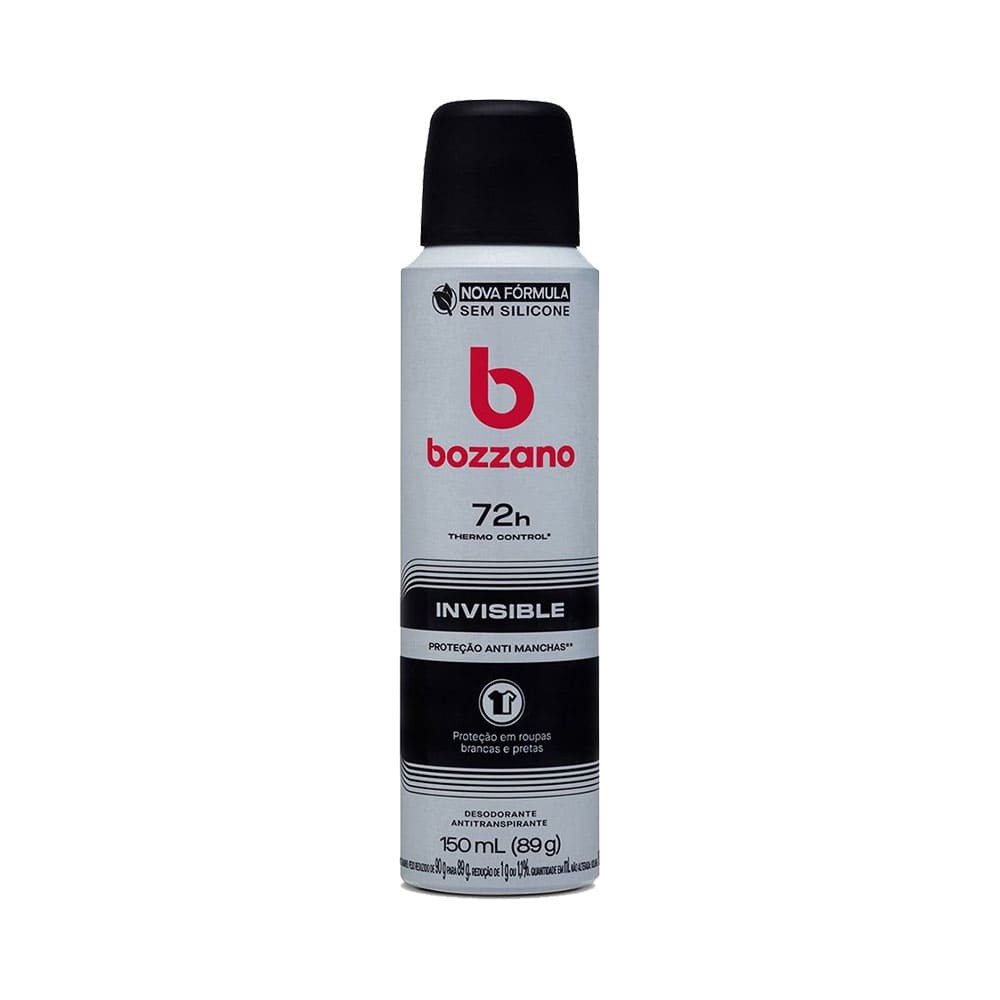 Desodorante Aerossol Antitranspirante Masculino Bozzano Invisible 150ml em Oferta na Shopee