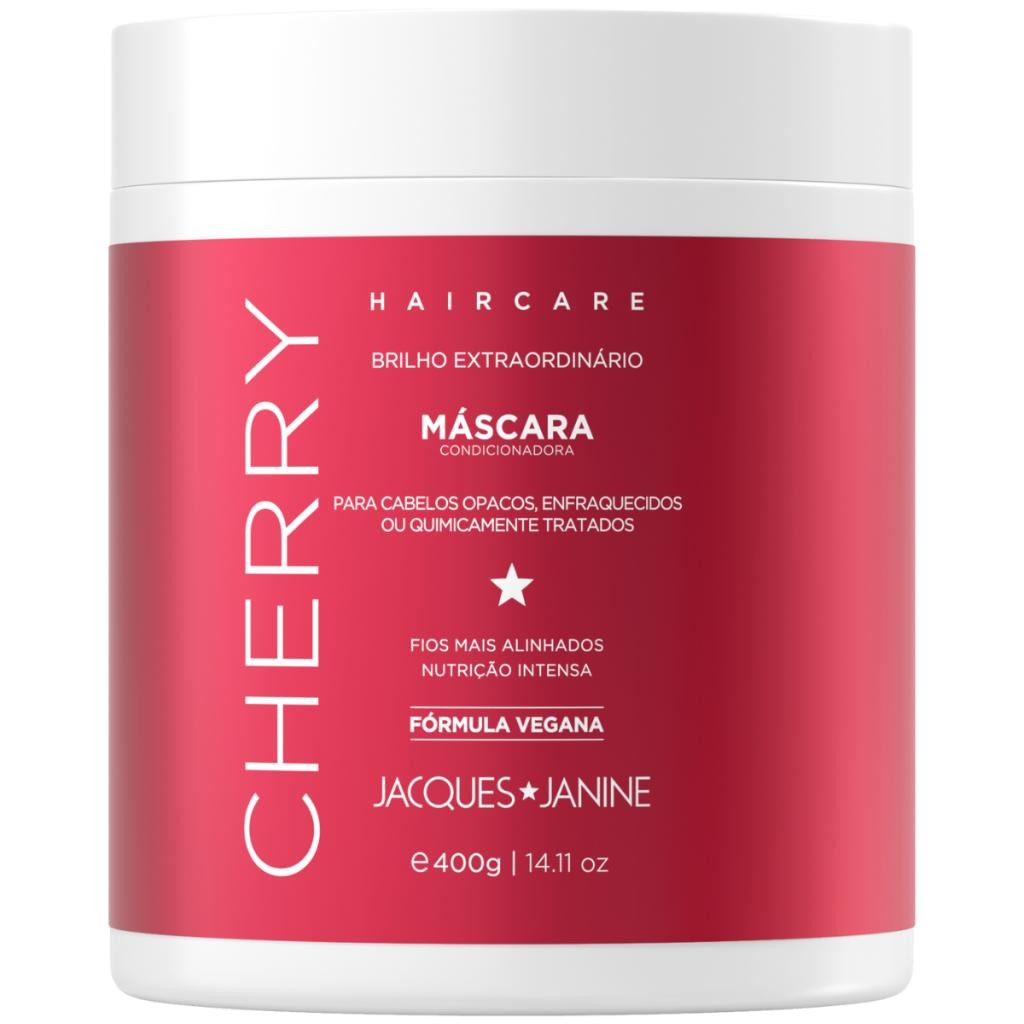 Jacques Janine Máscara Hair Care Cherry Cereja Brilho Extraordinário 400g em Oferta na Shopee