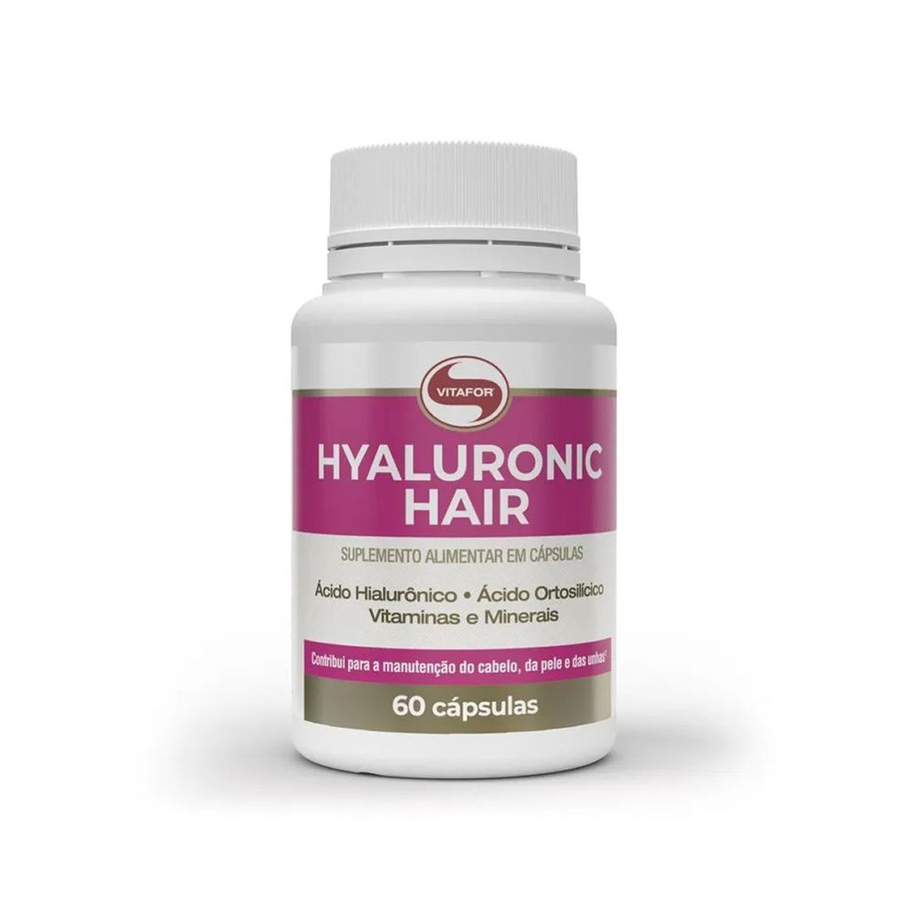 Hyaluronic Hair - 60 Cápsulas de 500mg - Vitafor em Oferta na Shopee