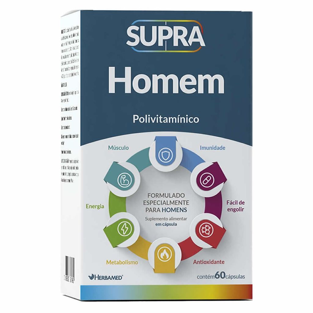 Supra Homem Polivitamínico - 60 Cápsulas - Herbamed em Oferta na Shopee