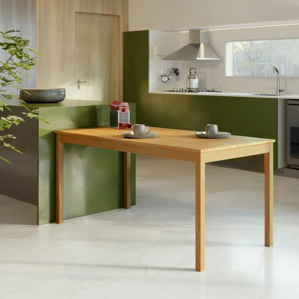 Mesa de Jantar 6 Lugares Madeira Maciça Mandacaru CabeCasa MadeiraOriginals Amendoa em Oferta na Shopee