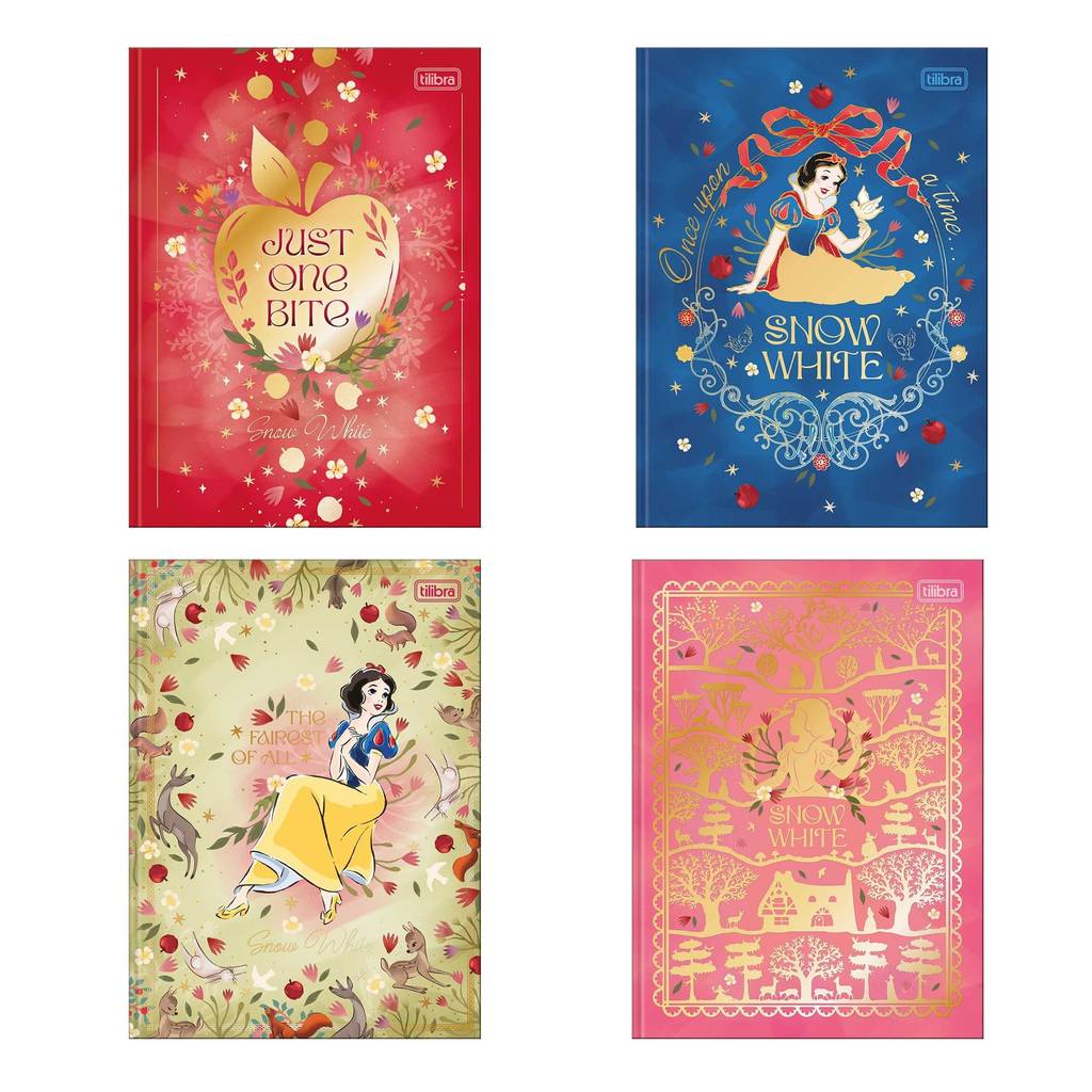Caderno Brochura Colegial Branca de Neve 160 folhas Tilibra em Oferta na Shopee