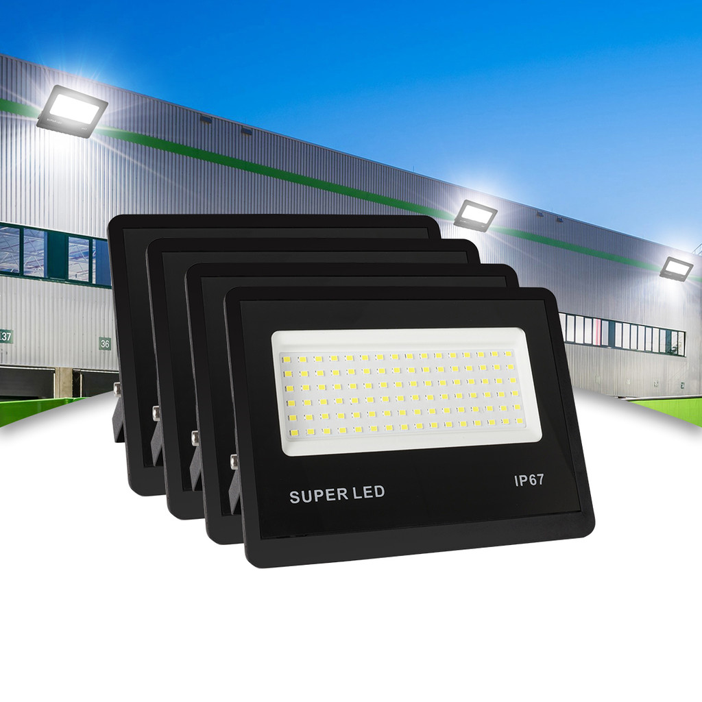 KIT 4 a 16 Refletor LED 500W Holofote Super Potente à Prova d'Água Área Externa Econômico IP67 Bivolt