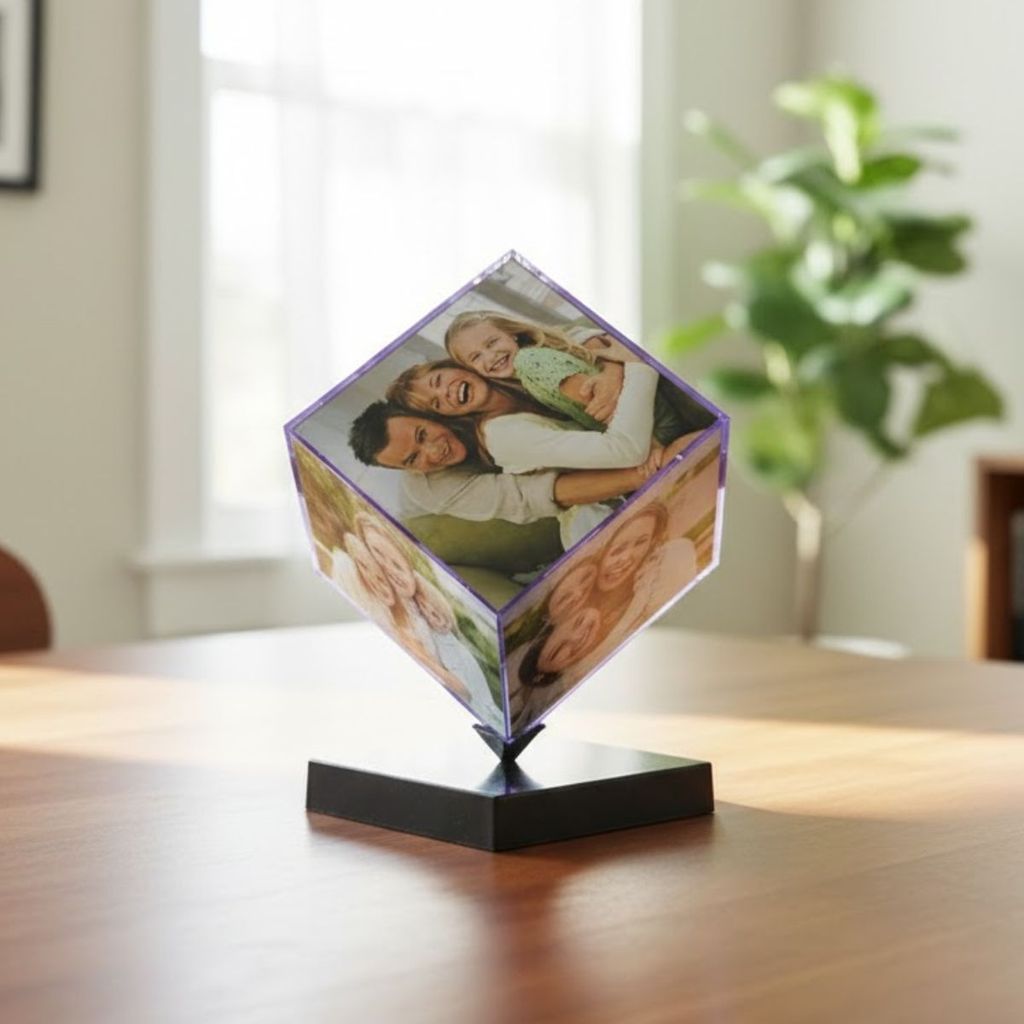 Cubo Giratório Com 6 Fotos JÁ MONTADO Personalizado Presente Casal Envio Rápido