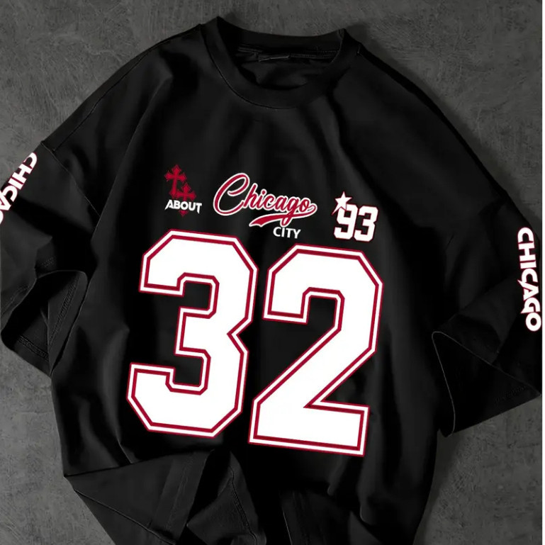 Camiseta T-shirt 32 Chicago City Streetwear Jersey Premium Estilo Americano Leve