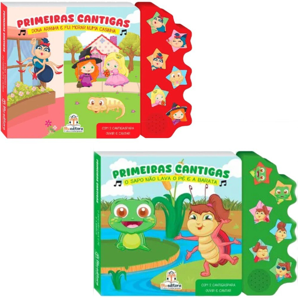Kit Primeiras Cantigas: Dona Aranha + Sapo Não Lava o Pé (2 Vol)