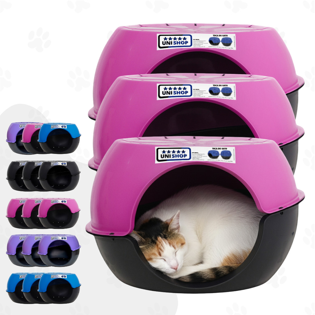 Kit 3 Tocas Cama Para Gatos Casinha