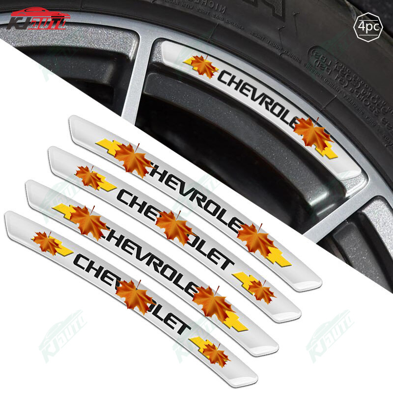 4pcs Anel Adesivo para Roda de Carro para Chevrolet Onix Cruze S10 Omega Prisma Celta Astra Sonic Aveo Spark Trax Cavail