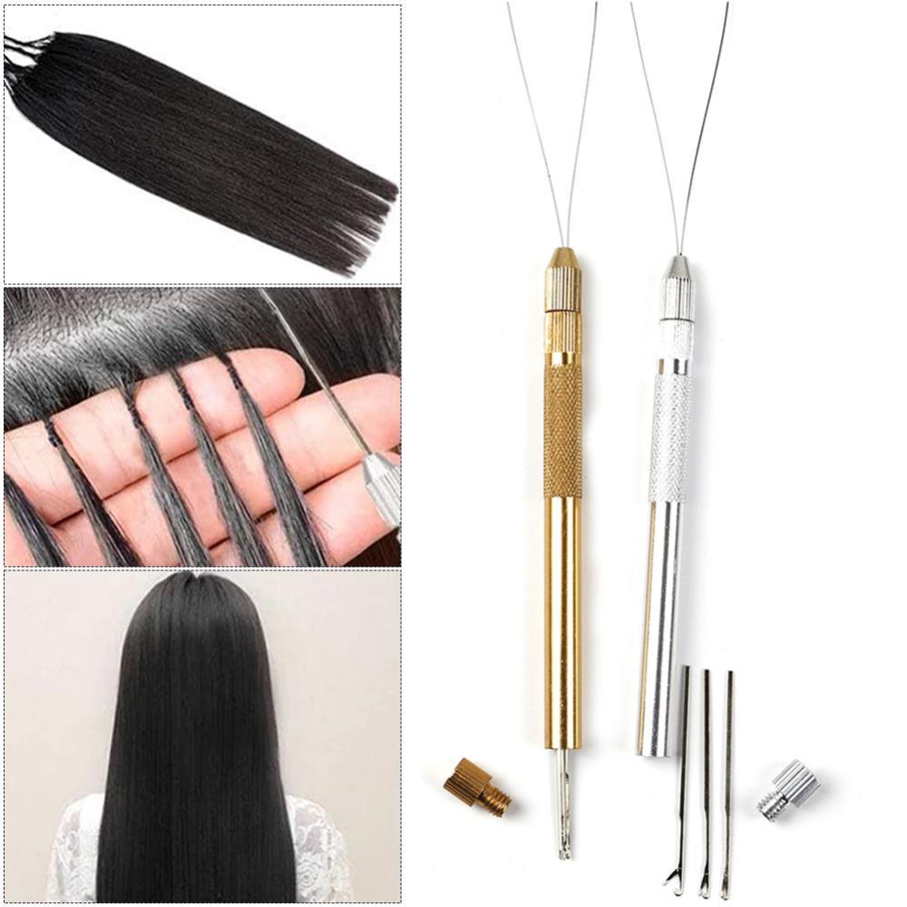 C5GOON 3-Em-1 Liga Gancho Agulha Peruca Fazendo Ferramentas De Extensão De Cabelo Para De Renda Micro Anel Agulhas De Cr — imagem 2 de 2
