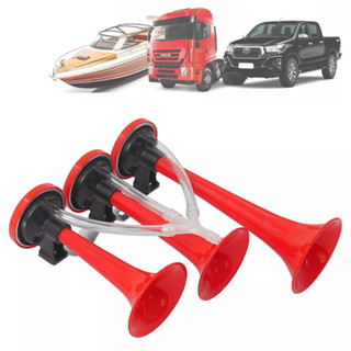 Buzina Ar 3 Corneta Para Caminhão Carro Verdureiro Vermelha em Oferta na Shopee