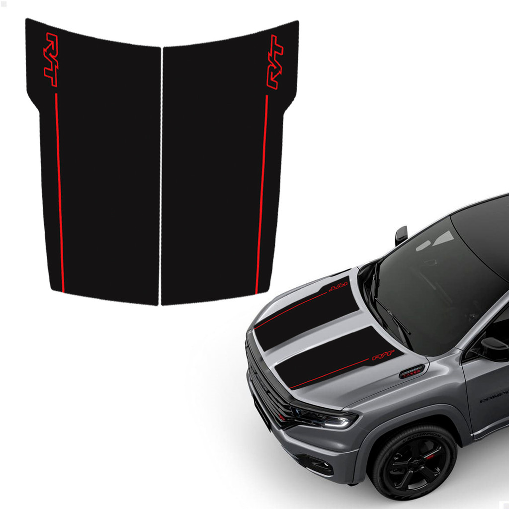 Adesivo Aplique Capo Para Ram R/T 2025 Preto Texturizado em Oferta na Shopee