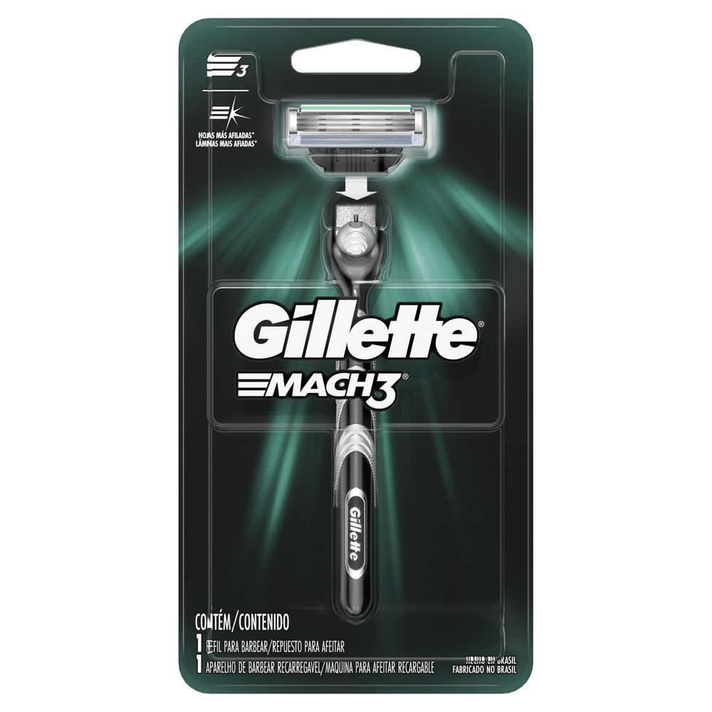 Aparelho de Barbear Gillette Mach3 Regular - Comprar com Melhor Preço em Cuidados Masculinos