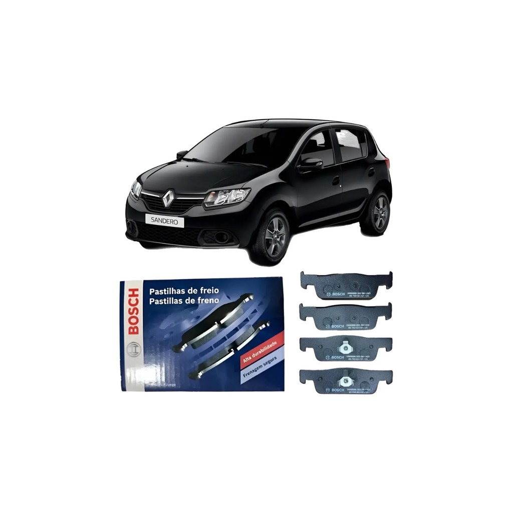 Pastilha Freio Dianteira Logan/Sandero 2015 até 2023 Bosch em Oferta na Shopee