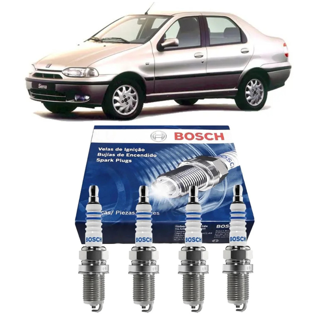 Vela de Ignição Fiat Siena HL EL MPI 1.6 16V 1997-2003 Bosch SP03 F000KE0P03 Super Plus Original Alta Qualidade Envio Já