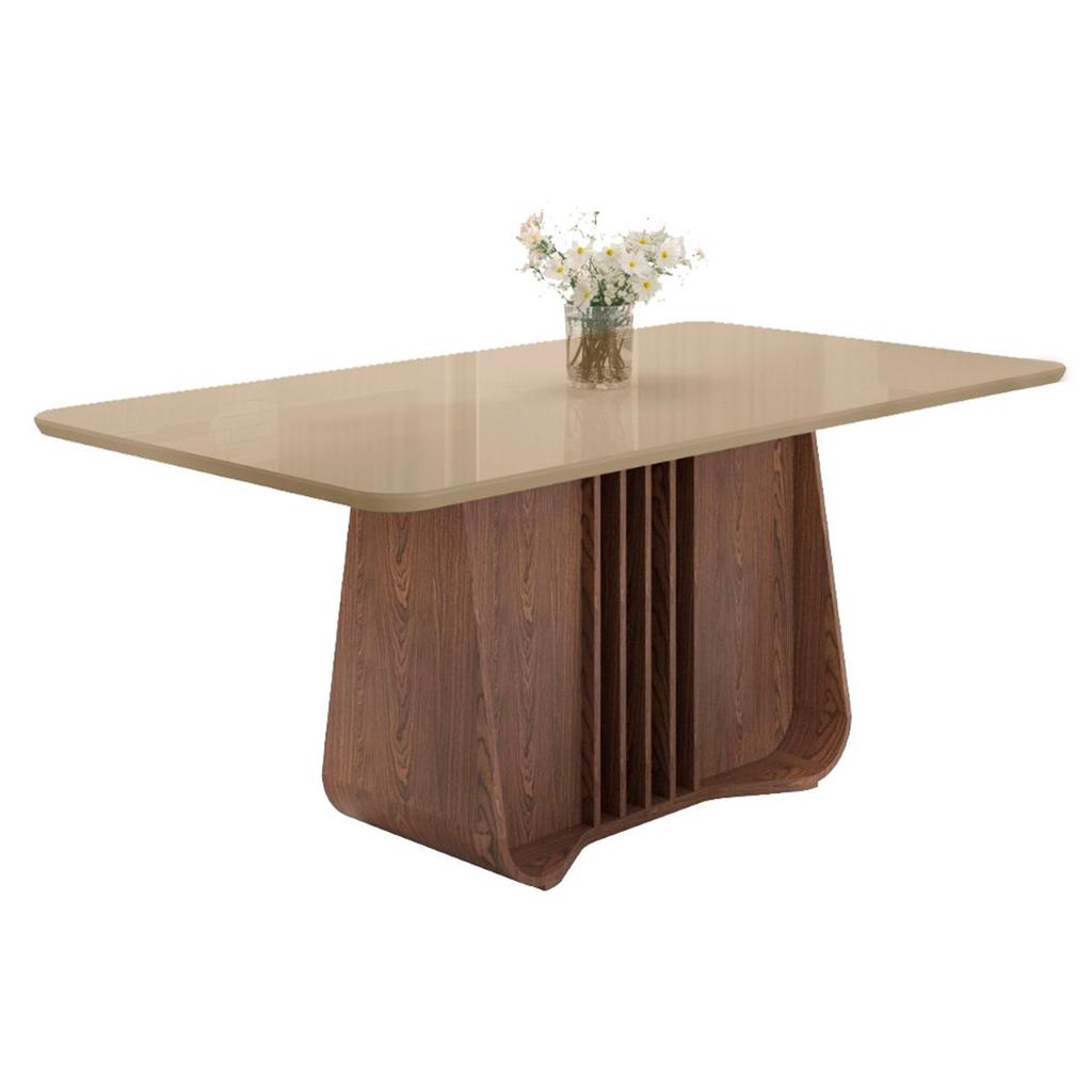 Mesa de Jantar Harpa 6 Lugares com Tampo de Vidro em Oferta na Shopee