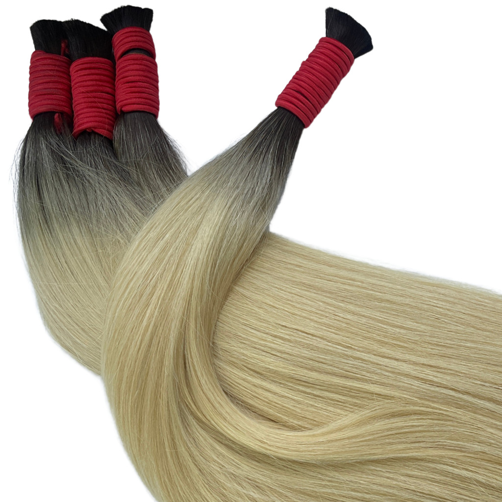 Cabelo Humano Loiro Esfumado Vietnamita 65cm 50g Mega Hair