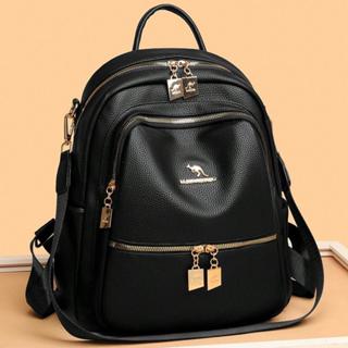 Mochila Feminina Couro Moderna Luxo Impermeável Zíper 3 Alças Ajustável Grande Escolar Trabalho Viagem Universitária em Oferta na Shopee