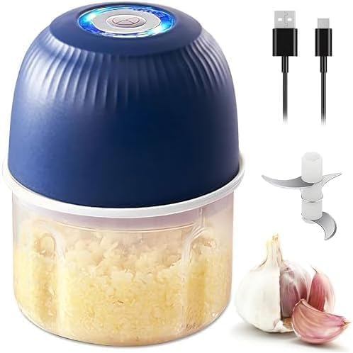 Processador de Alimentos Recarregável Elétrico, Mini Processador de Alimentos, Triturador de Alho, Triturador de Cebola,