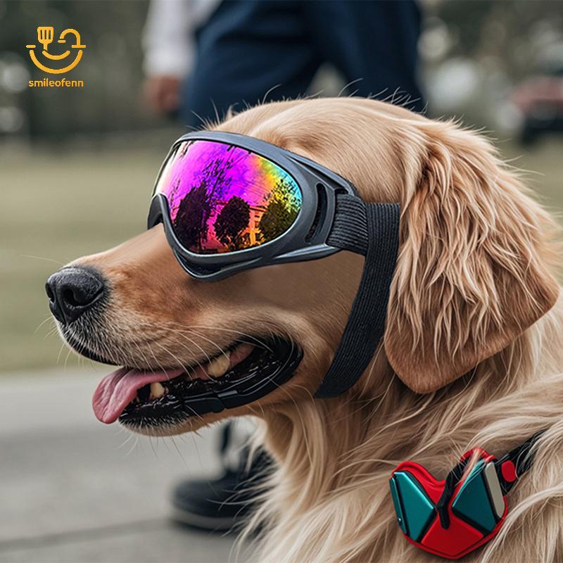 smileofenn Óculos De Sol Para Cães De Raça Média E Grande , Alças Ajustáveis , Proteção UV , Cachorro , Filhote De Equit