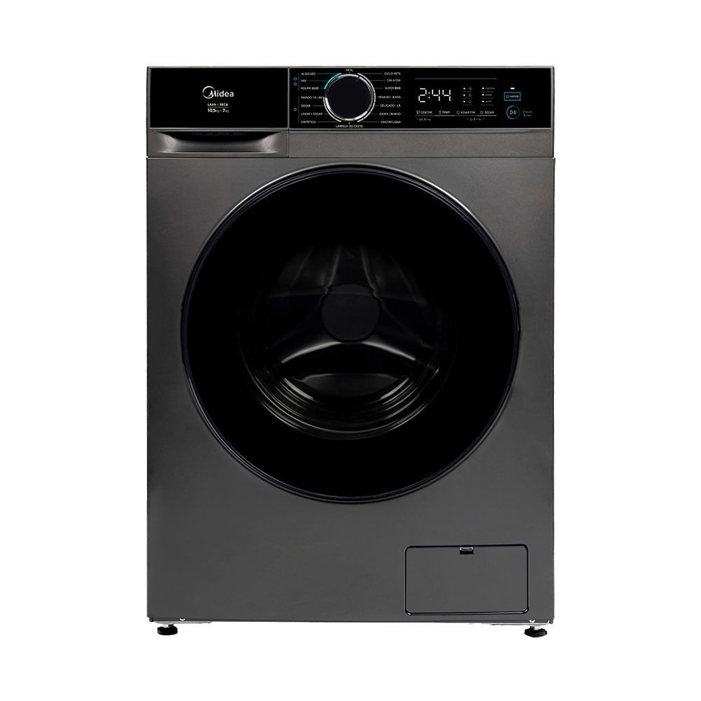 Lava e Seca 10,5kg Titanium Inverter Ciclo Pet Midea